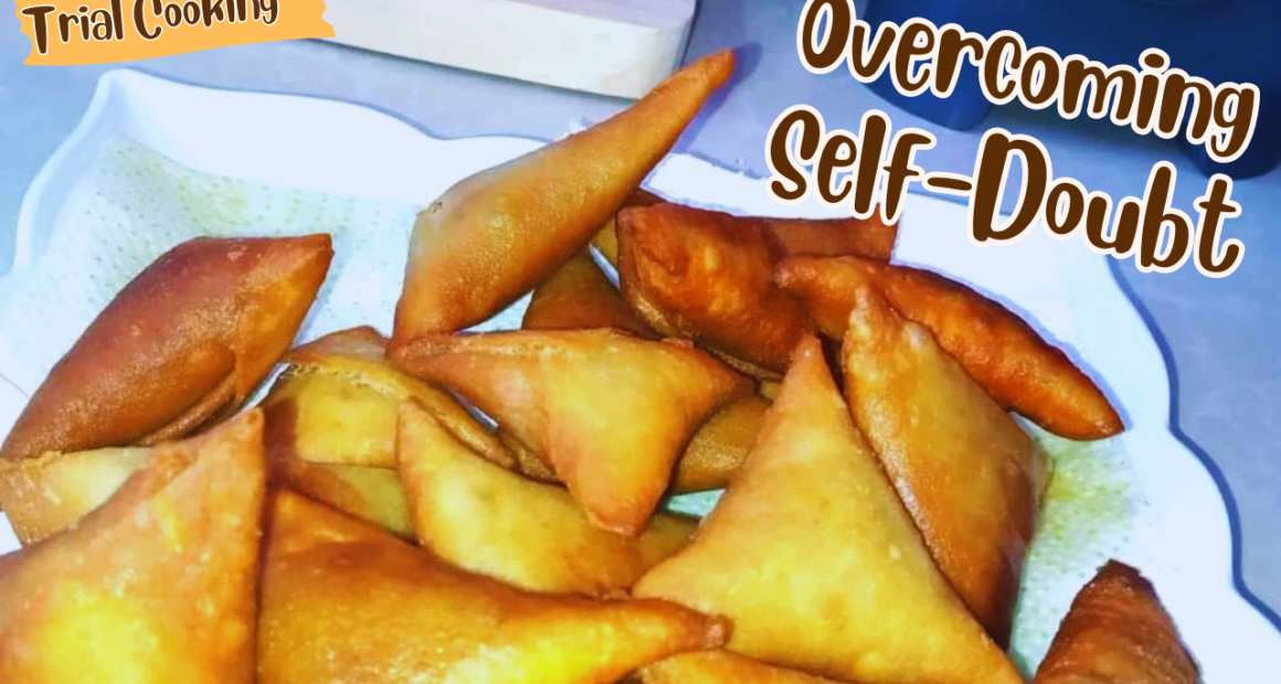 Delicious fried and crunchy beef samosa food on a white plate.