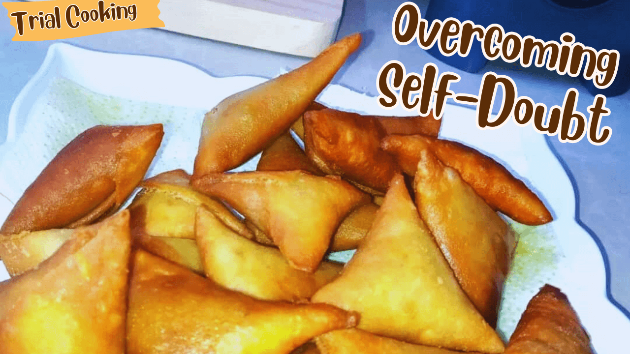 Delicious fried and crunchy beef samosa food on a white plate.